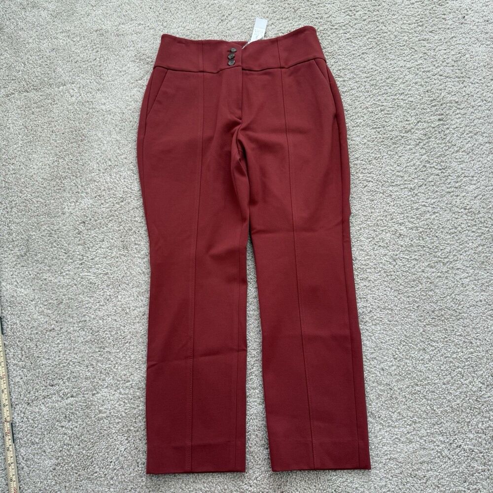 White House Black Market NWT Straight Crop Trouser Pants Stretch Career Sz 8